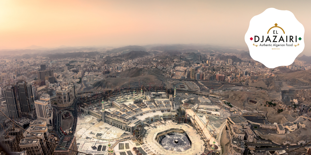 Restaurant El Djazairi à La Mecque, spécialisé dans la cuisine algérienne traditionnelle.